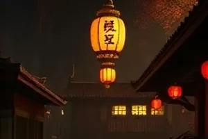 旧书店木架上排列的成套旧书